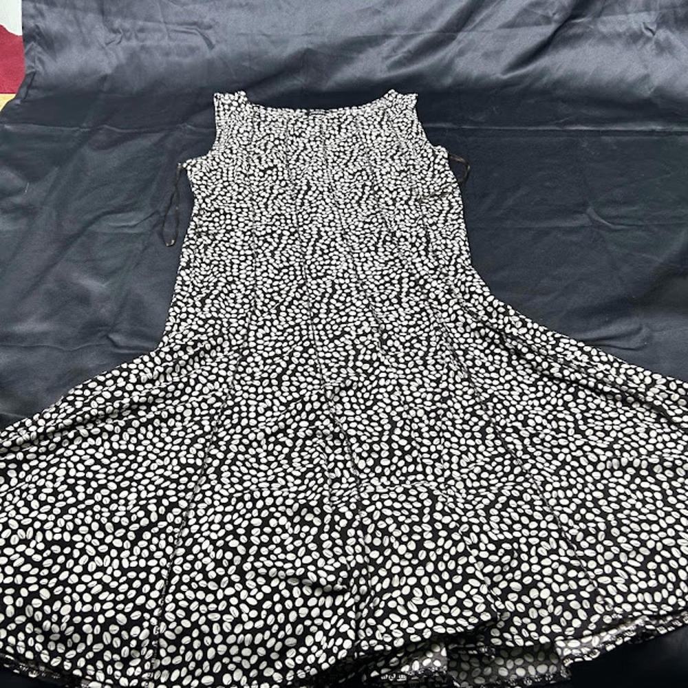 Forever Women Brown Coffee Bean Print Sleeveless Fit Flare Mini Dress